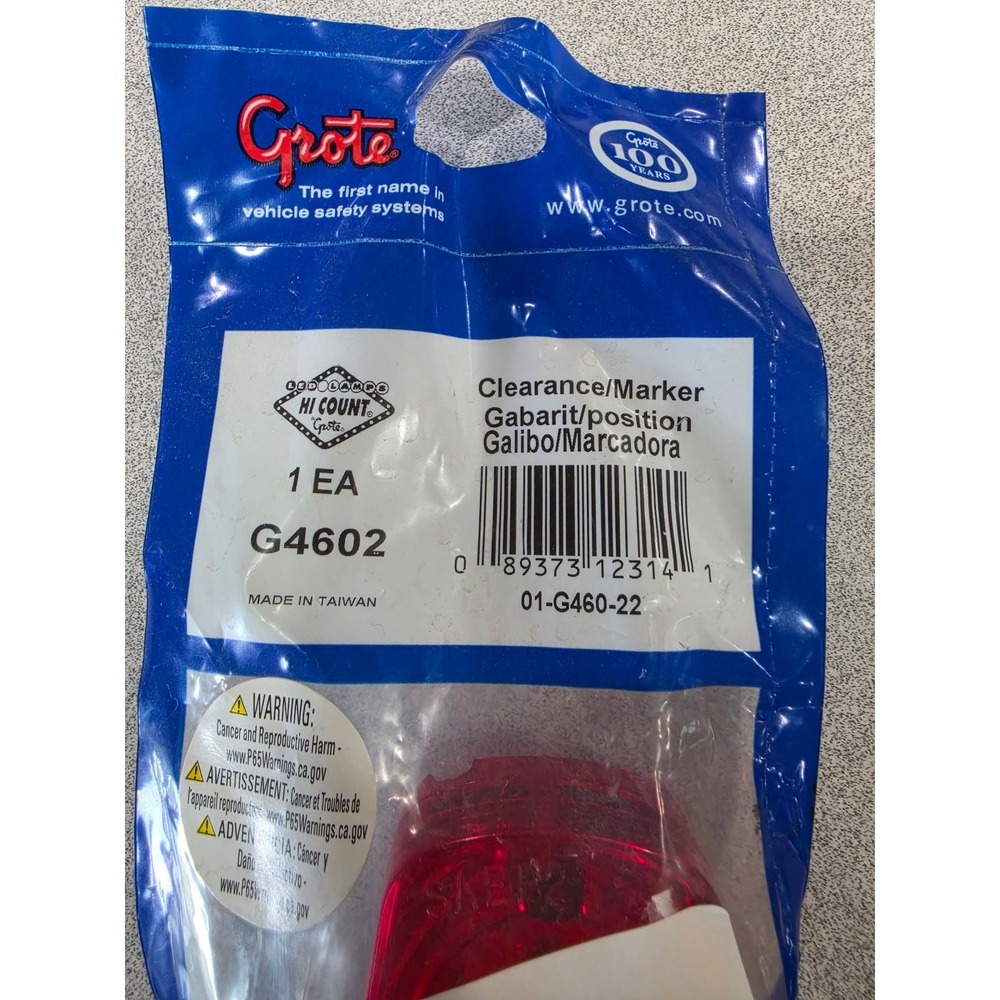 Grote Hi Count LED Clearance Marker Light Red G4602 Truck Trailer Safety Lamp